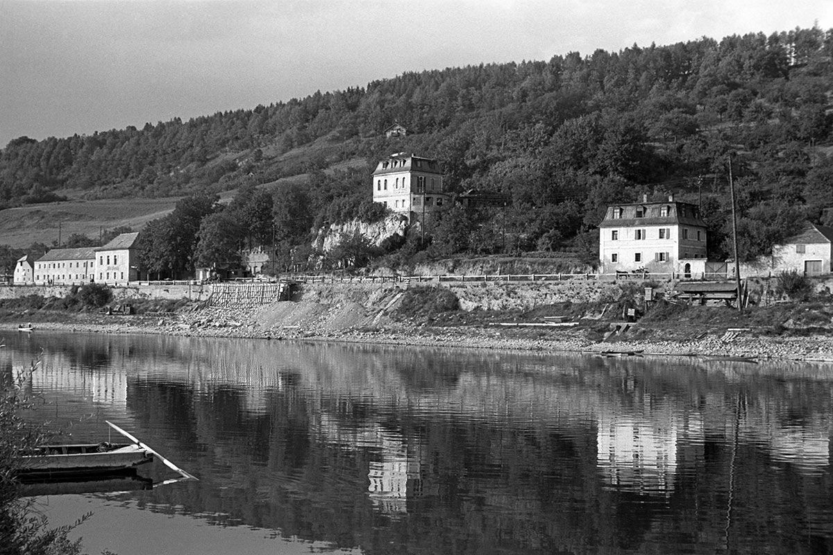 Fotografie - Blick auf Niederwinzer (1947)
